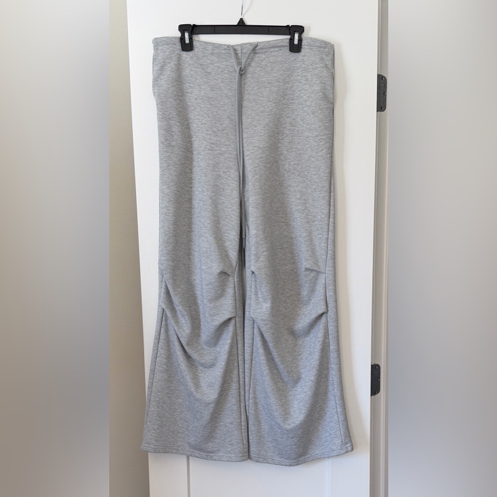 Cider Wide Leg Sweatpants, size S, Heather Gray